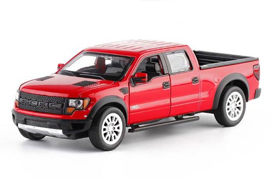 Kids 1:32 Scale Red / White / Blue Diecast Ford F150 Pickup Toy