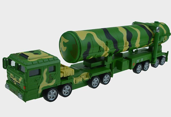 Kids 1:64 Scale Army Green Diecast Ballistic Missile Toy