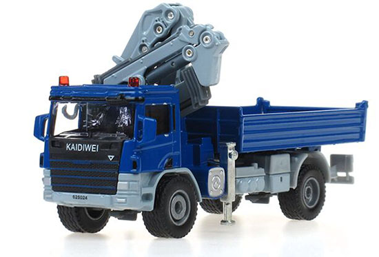 Blue / Red 1:50 Sale Kids Diecast Dump Truck Crane Toy