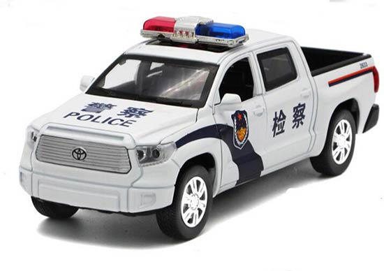 White Kids 1:32 Scale Police Diecast Toyota Tundra Pickup Toy