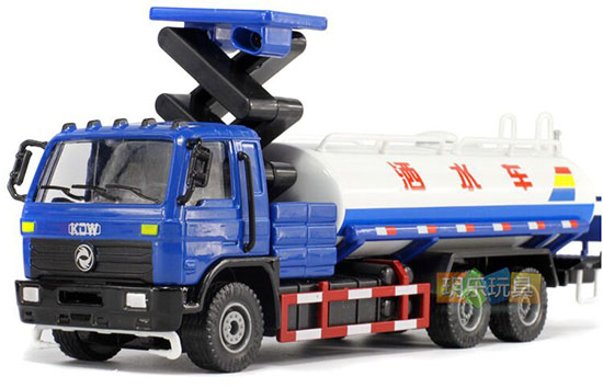 Kids 1:50 Scale Orange / Blue Diecast Water Spraying Truck Toy