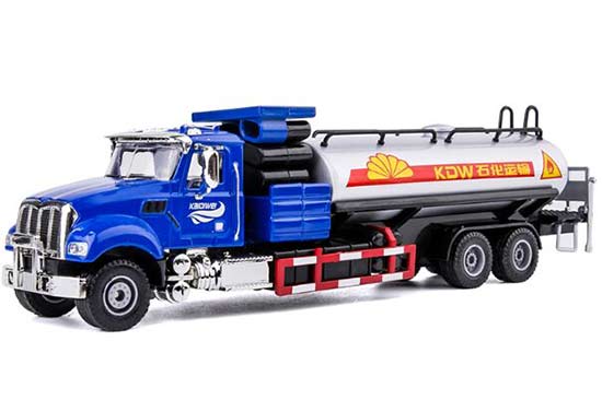 Kids 1:50 Scale Blue Diecast Oil Tank Truck Toy
