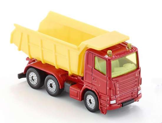 Kids Red-Yellow Mini Scale SIKU 1075 Diecast Dump Truck Toy