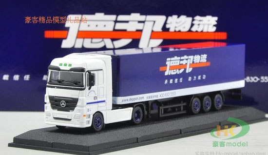 White-Blue 1:87 Mercedes-Benz Express Company Containers Truck