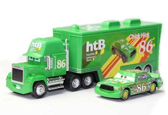 Kids White / Black Apple LOGO Diecast Container Truck Toy