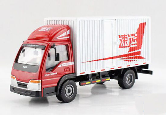 Kids 1:50 Scale Yellow / Red / Blue Diecast Box Truck Toy
