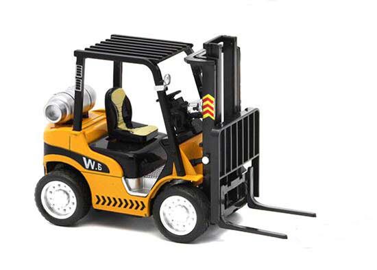 Yellow 1:24 Scale Pull-Back Function Diecast Forklift Truck Toy