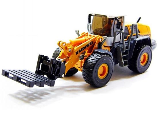 Kids 1:50 Scale Yellow Diecast Forklift Truck Toy