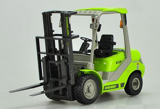 Green 1:20 Scale Diecast Zoomlion Forklift Truck Model