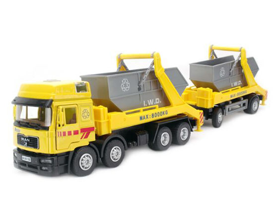 Kids 1:40 Scale Yellow Diecast Coal Transport Truck Toy