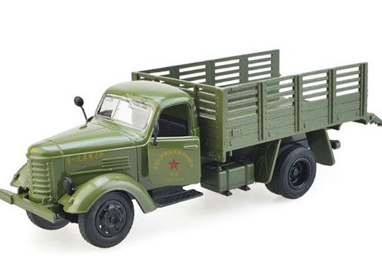 1:36 Scale Kids Army Green Diecast FAW JieFang Army Truck Toy