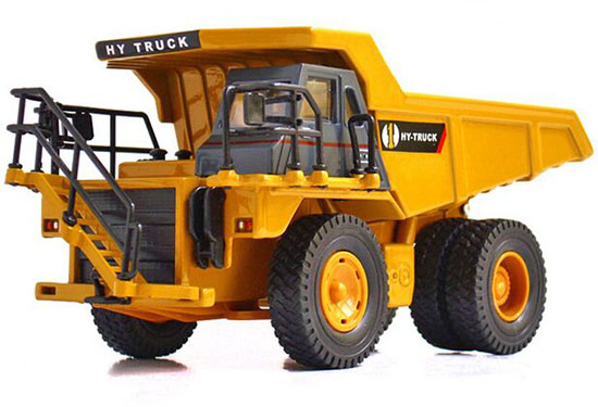 Kids 1:50 Scale Yellow Diecast Dump Mine-Haul Truck Toy