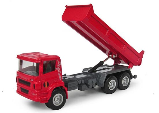 Red 1:60 Scale Kids Diecast Dump Truck Toy