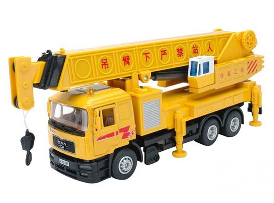 1:40 Scale Yellow Kids MAN Diecast Crane Toy