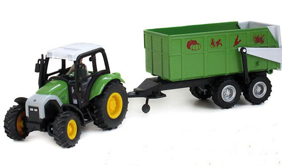 Green Kids Diecast Farm Transport Truck Toy