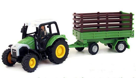 Kids Green Diecast Farm Animals Transport Truck Toy