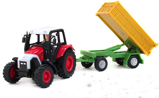 Red Kids Diecast Farm Transport Dump Truck Toy