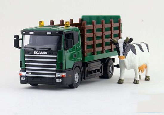 Green 1:43 Scale Kids SCANIA Diecast Transport Truck Toy
