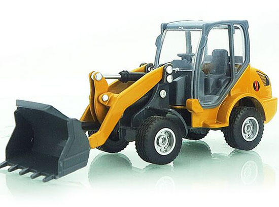 Kids Yellow 1:60 Scale Diecast Four Wheels Loader Toy