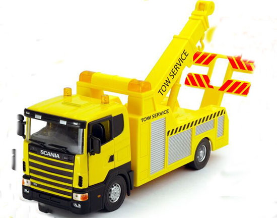 Kids Yellow 1:43 Scale Diecast Rescue Tow Truck Toy