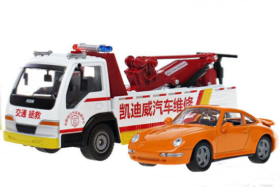 Kids Yellow / White Road Rescue Diecast Tow Truck Toy