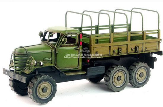 Army Green Tinplate Medium Scale Tinplate JieFang Army Truck