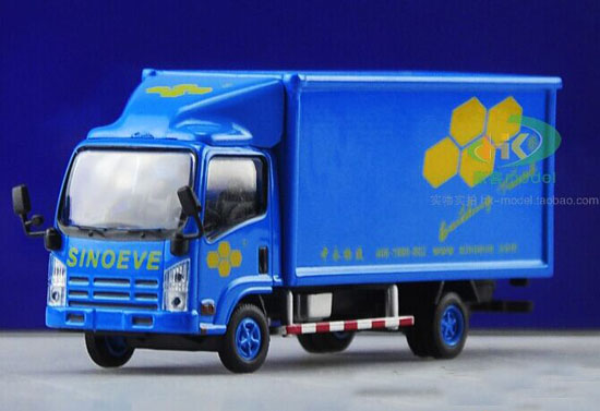 Blue 1:64 Scale SINOEVE Logistics Diecast Box Truck Model