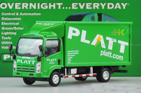 Green 1:64 Scale PLATT Diecast Box Truck Model