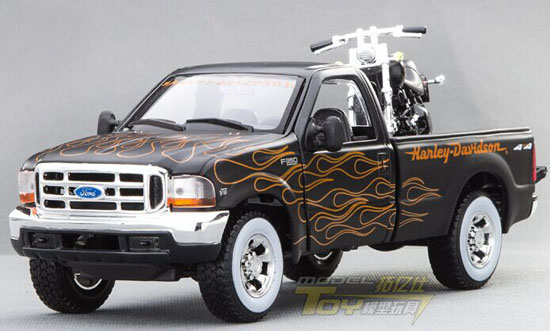 Black 1:24 Scale MaiSto Diecast Ford F350 Pickup Truck Model