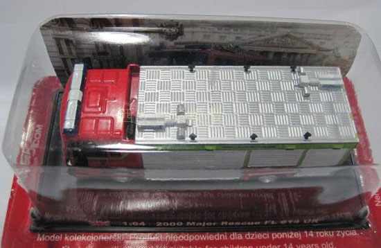 1:64 Scale Red 2000 Major Rescue FL 614 UK Model