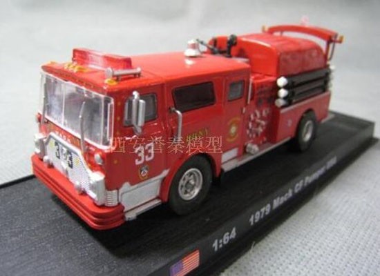 Red 1:64 Scale 1979 Mack CF Pumper USA Model