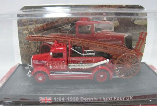 Red 1:64 Scale Diecast 1938 DENNIS LIGHT FOUR UK Model