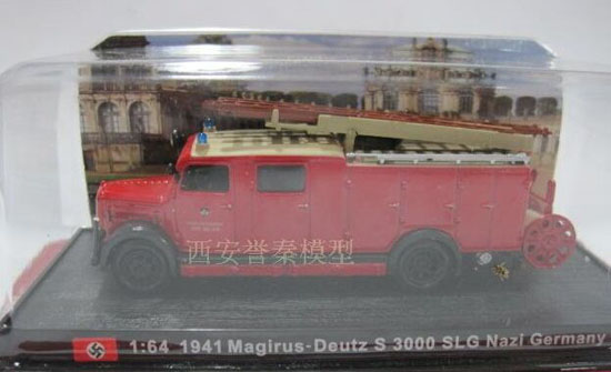 Red 1:64 Diecast 1941 magirus-deutz S 3000 SLG NAZI Germany