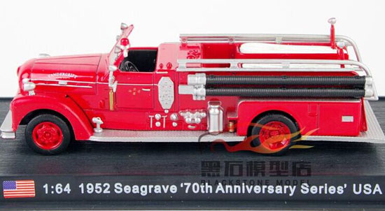 Red 1:64 Diecast 1952 Seagrave 70th Anniversary Series USA Model