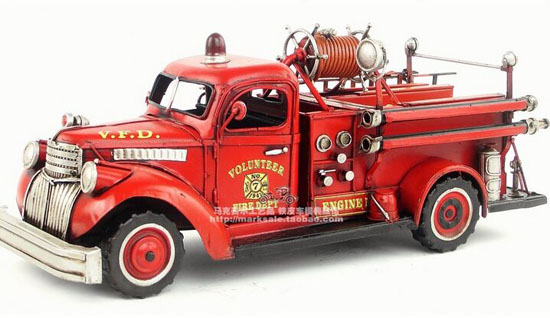 Handmade Medium Scale Red Chevrolet Fire Fighting Truck