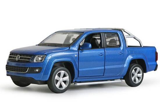 Kids 1:30 Scale Blue / White / Red Diecast VW Amarok Pickup Toy