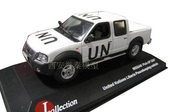 1:43 Scale White U.N. Peacekeeping Diecast Nissan Pickup Truck
