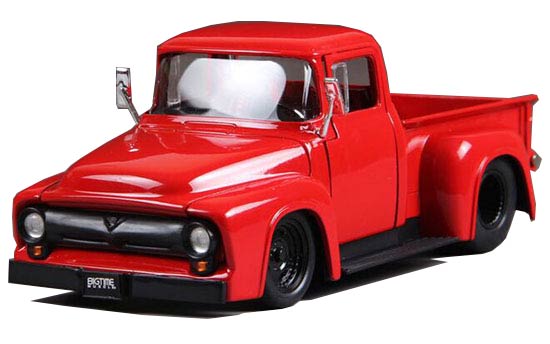 Red JADA 1:24 Scale Diecast 1956 Ford F-100 Pickup Model