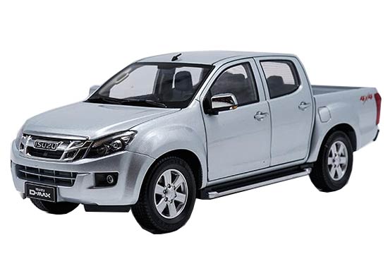 1:18 Scale Silver Diecast ISUZU D-MAX Pickup Truck Model