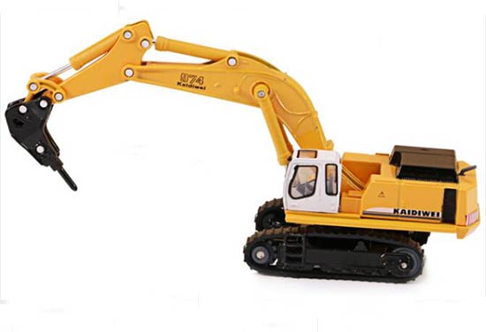 Kids 1:87 Scale Yellow Diecast Drilling Truck Toy