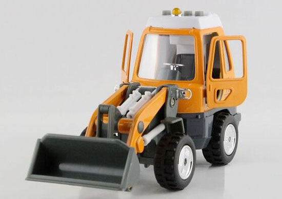 Kids Yellow Pull-Back Function Diecast Excavator Toy