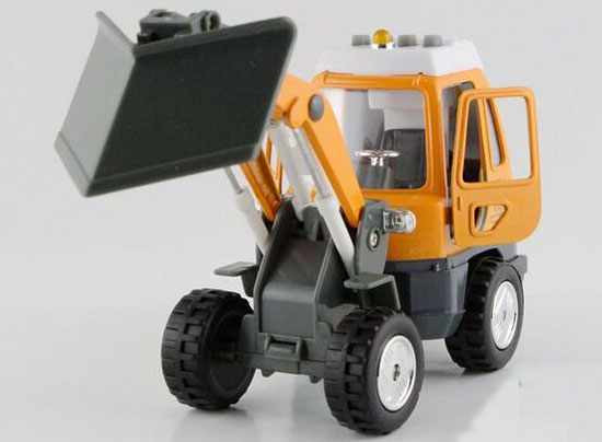 Yellow Kids Pull-Back Function Diecast Bulldozer Toy