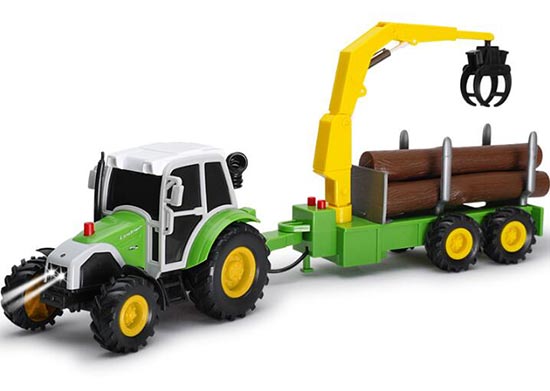 1:32 Scale Kids Green Diecast Stake Log Truck Toy