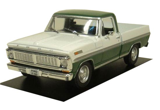 White-Green 1:43 Scale IXO Diecast 1978 Ford F-100 Pickup Model