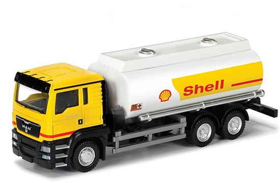 Yellow 1:64 Scale Diecast MAN Oil Tank Truck Toy