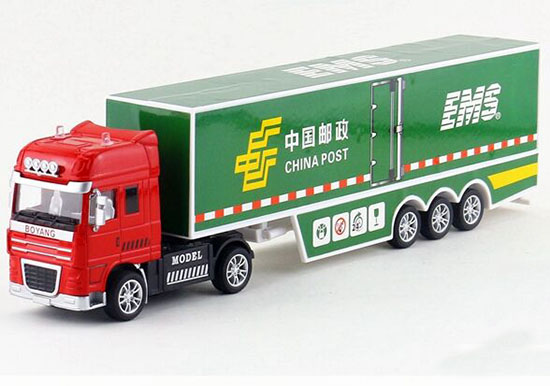 Blue / Red 1:50 Scale Kids China Post Diecast Container Truck