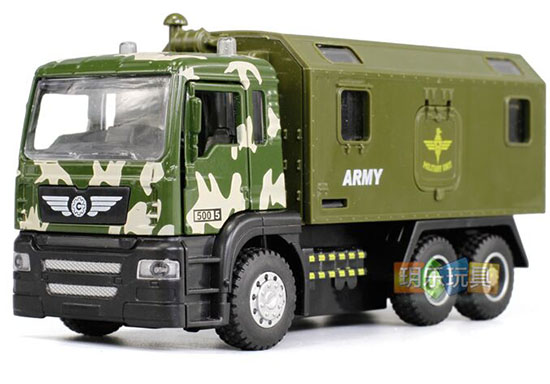 Kids Army Green Pull-Back Function Diecast Army Truck Toy