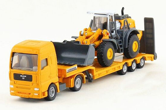 Kids Yellow 1:87 Scale SIKU 1839 Diecast Lowbed Truck Toy