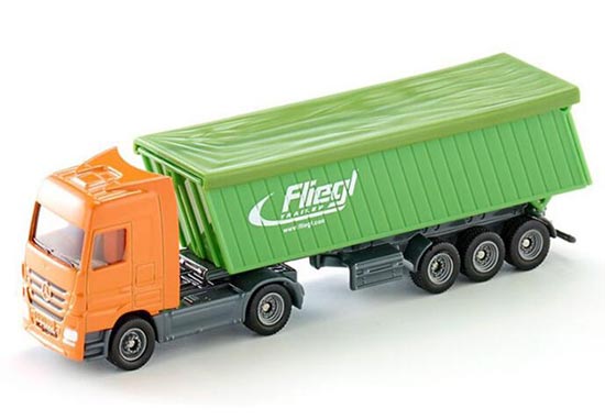 1:87 Yellow-Green SIKU 1796 Diecast Mercedes-Benz Dump Truck Toy