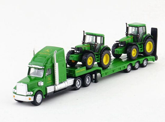1:87 Kids Green SIKU 1837 Diecast Lowbed Truck Toy With Tractor